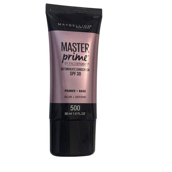 Maybelline Master Prime by FaceStudio 500 Blue + Defend SPF 30 Primer Base - Picture 1 of 5
